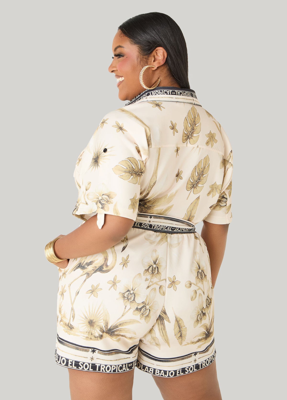 Mono estampado tropical