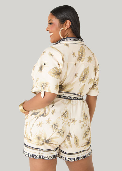 Mono estampado tropical