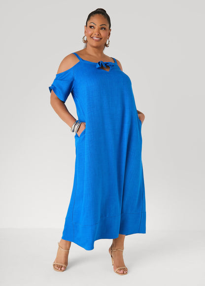 Vestido maxi de hombros descubiertos