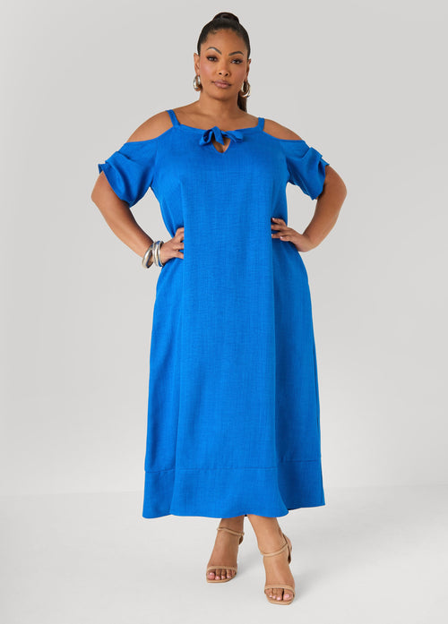 Vestido maxi de hombros descubiertos