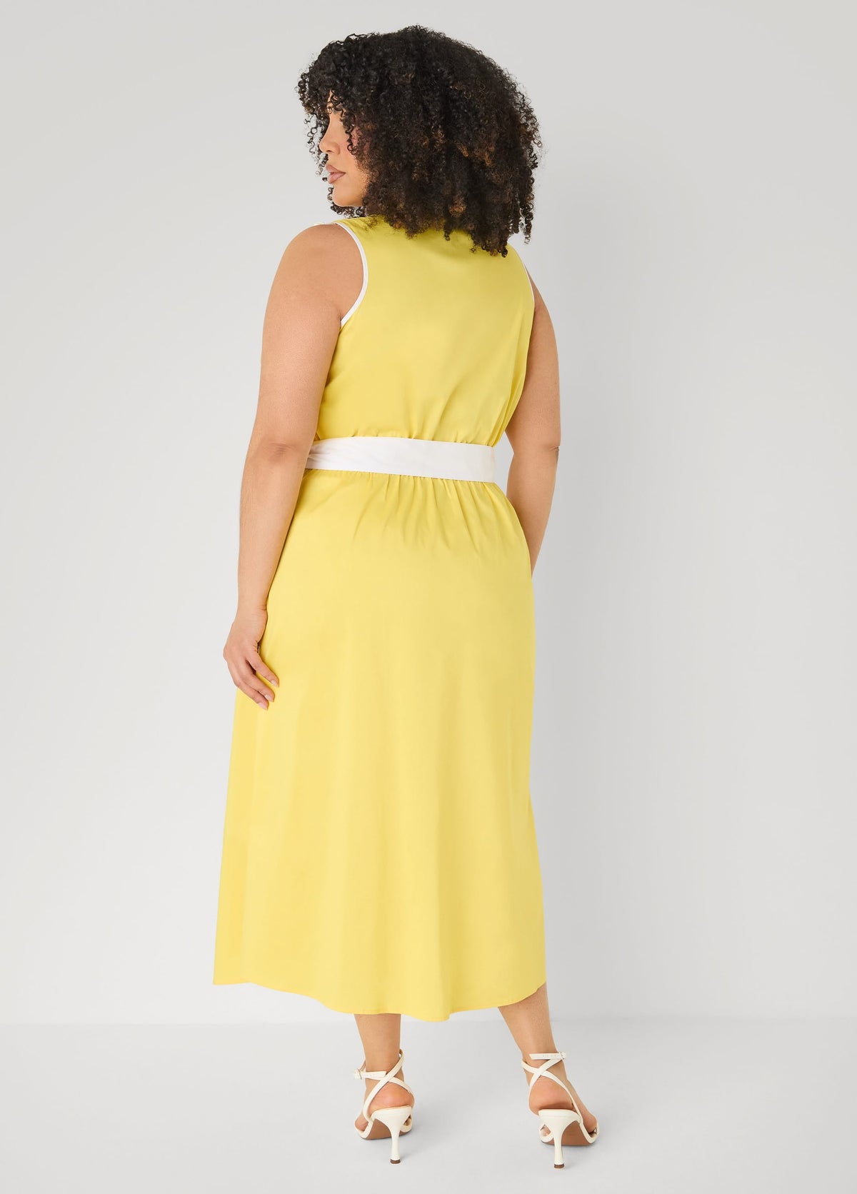 Vestido envolvente de mezcla de algodón