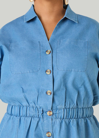Mono de chambray con puños