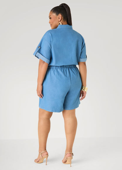 Mono de chambray con puños