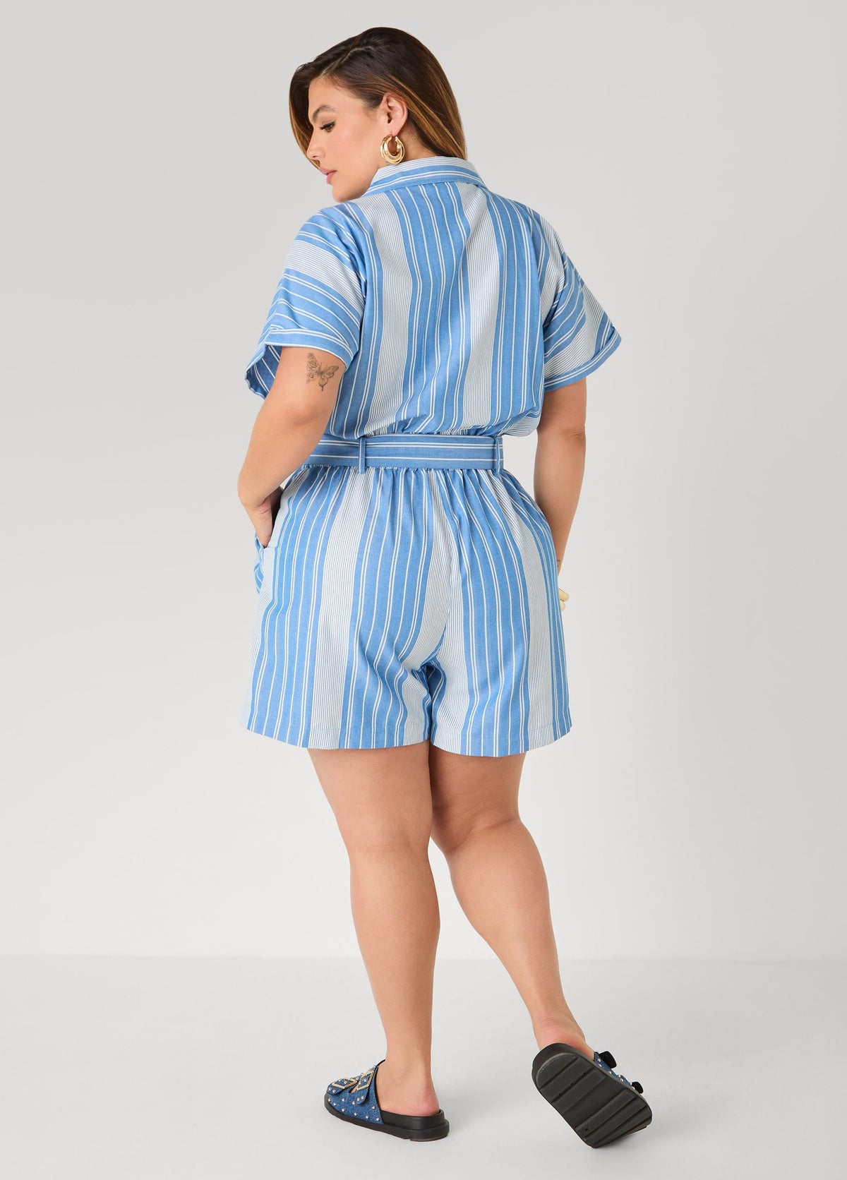 Mono de chambray a rayas