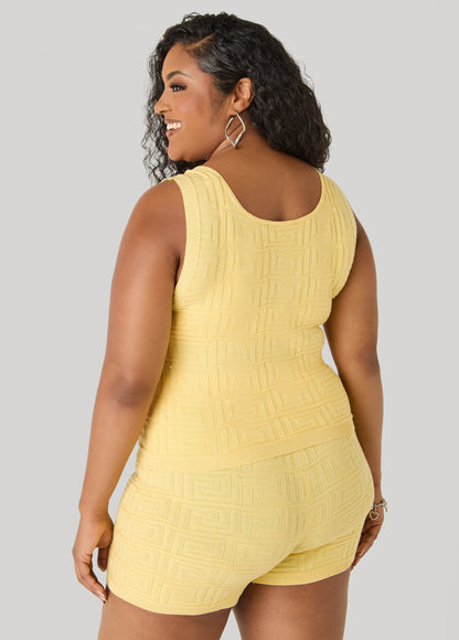 Top de tirantes jacquard