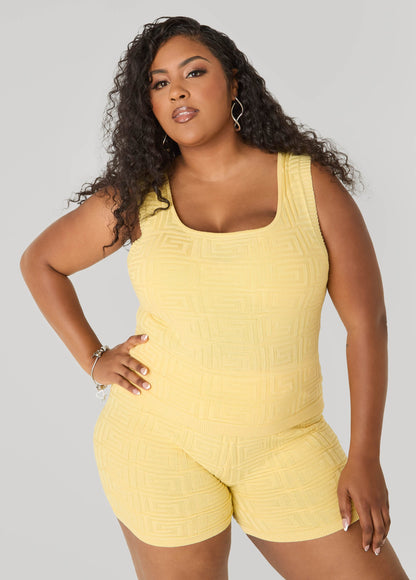 Top de tirantes jacquard