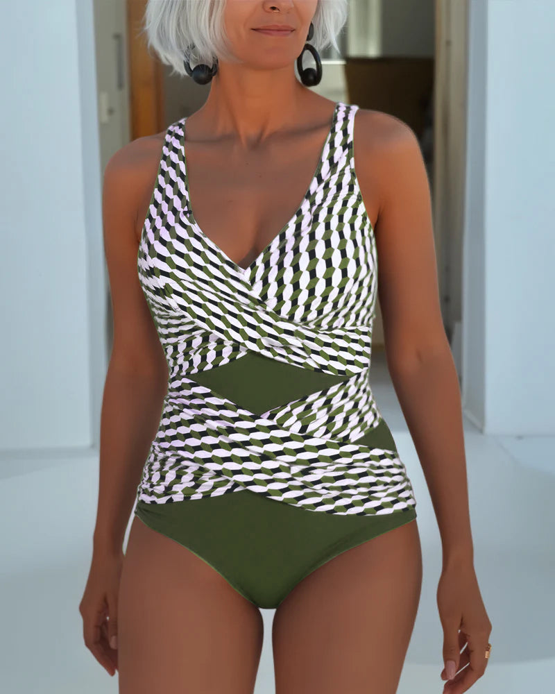 Ashley | Traje de baño con diseño cruzado para uso casual en resorts
