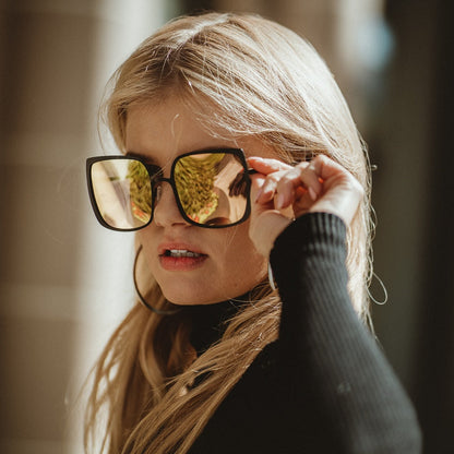LUXUS Gafas de sol oro rosa