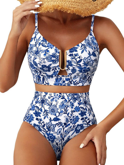 Valeria | Bikini Floral de Cintura Alta